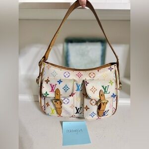 SOLD Louis Vuitton 2005 Lodge Handbag Monogram Multicolor GM Vintage Murakami